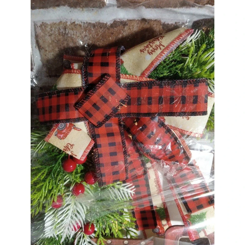 Red Truck Christmas Wreath 13x13
